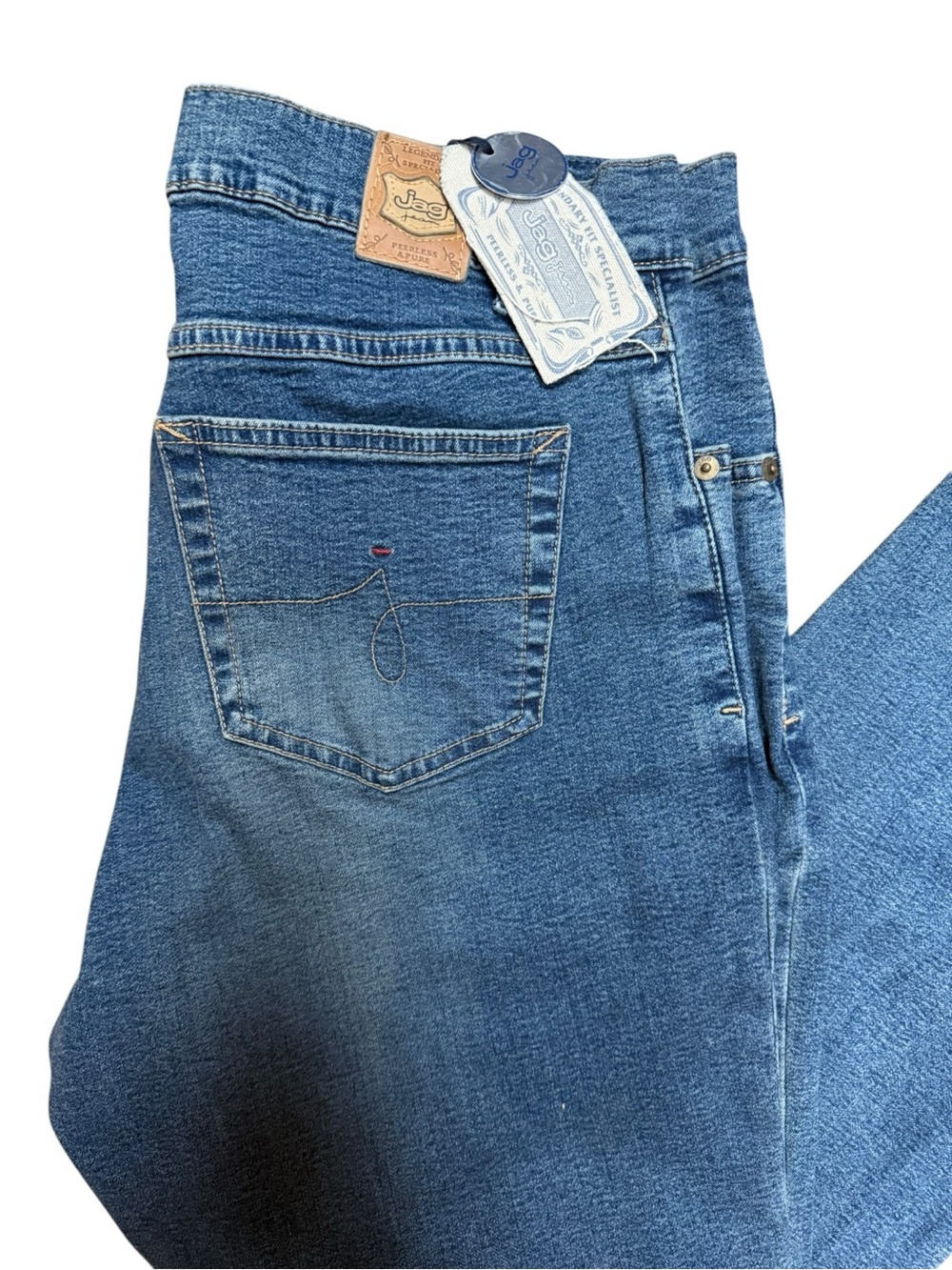 NWT Jag Jeans Mid Wash Blue Straight Leg Jeans size 14W